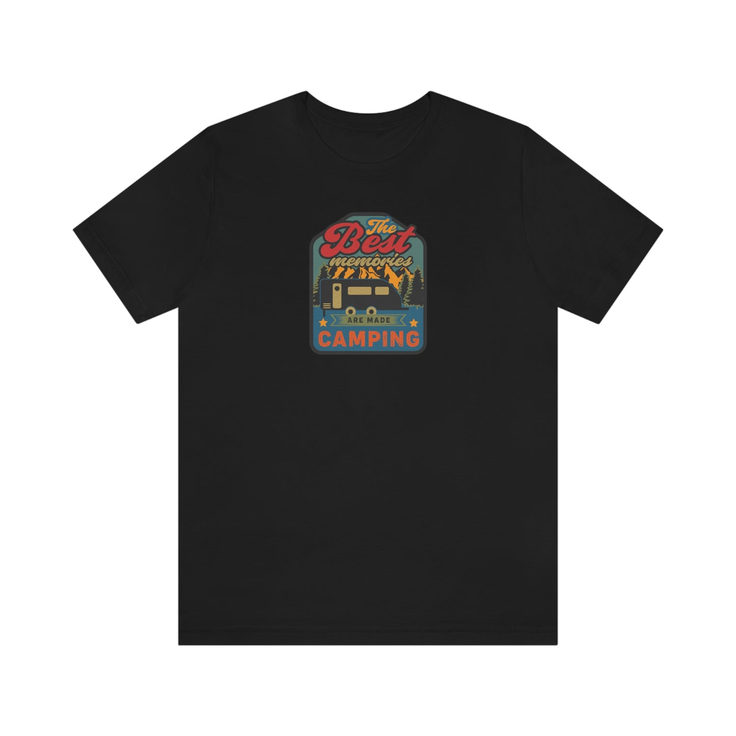 The Outdoor POD Store: Vintage Camping Tee Collection - The Best Memories are Made Camping. Black
