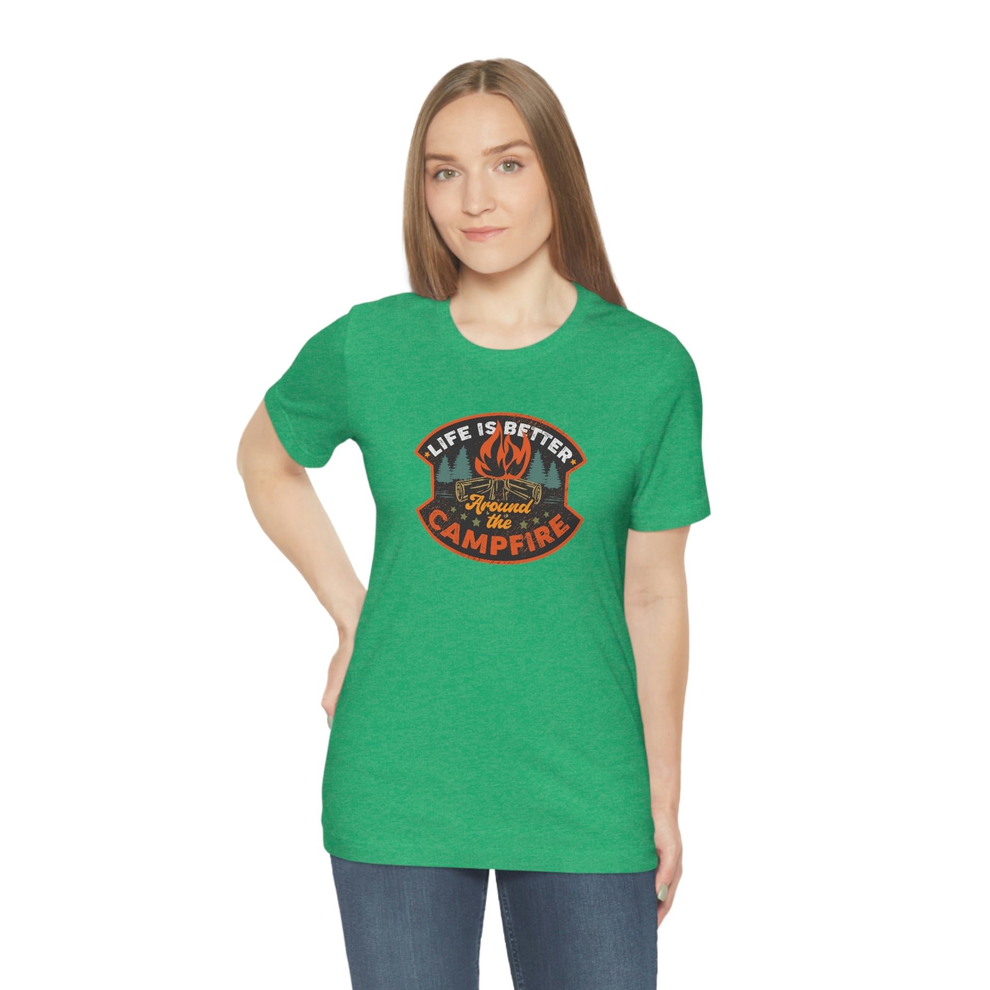 The Outdoor POD Store: Vintage Camping Tee - Life is Better Around the Campfire. Heather Kelly