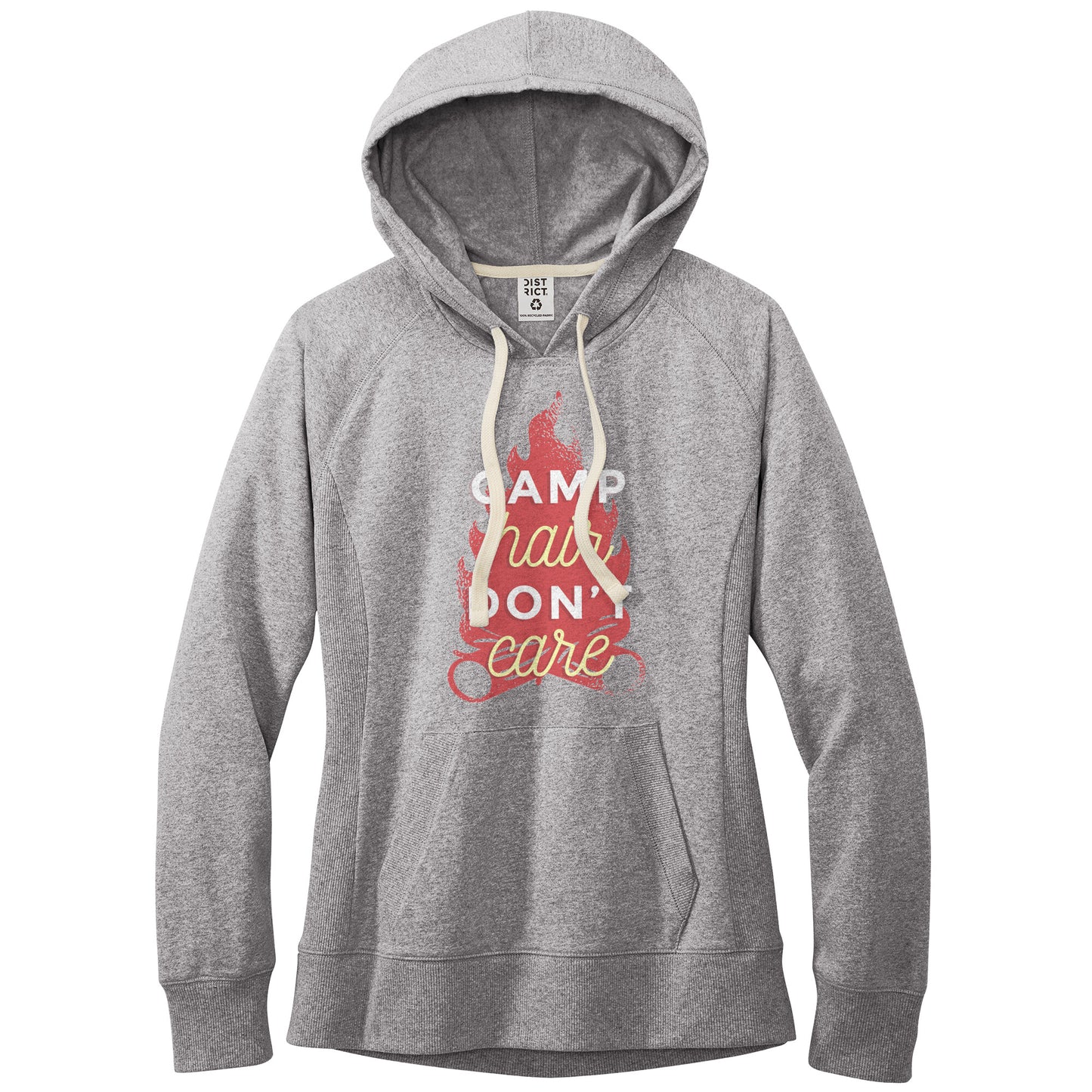 The Outdoor POD Store. 100% recycled fleece hoodie. Re-fleece. Light Heather Grey