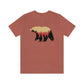 Outdoor POD Store. Camping Tee Collection. Bear Silhouette. Heather Clay