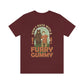 The Outdoor POD Store Funny Animal Meme Tee Collection. Don't Race with a Furry Gummy Bear. Maroon