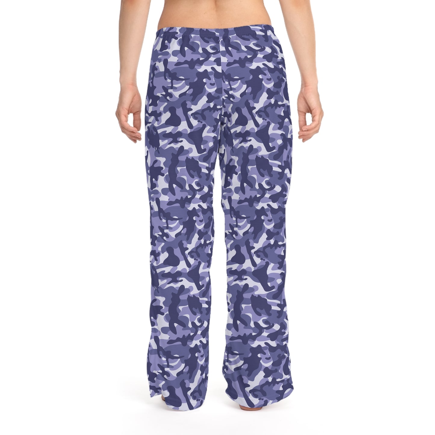 Women's Pajama Pants - Blue Camouflage