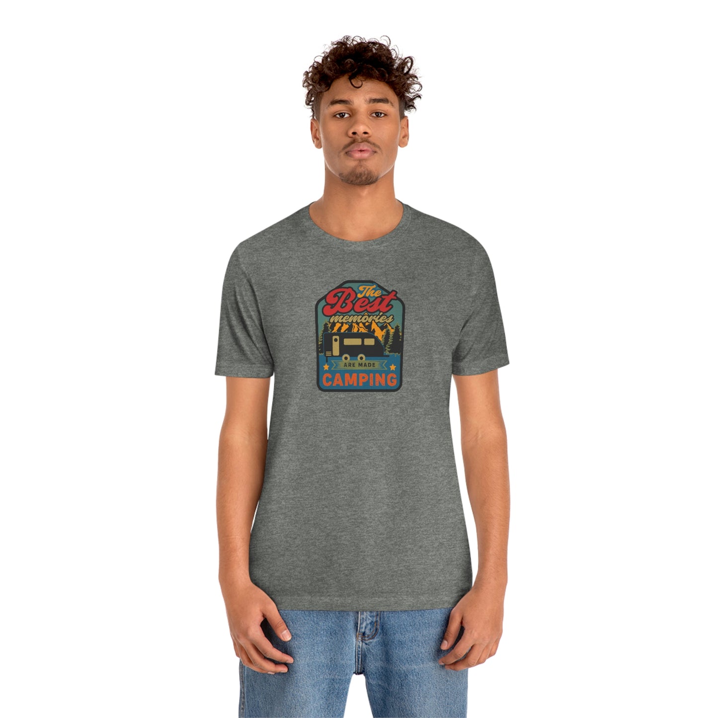 The Outdoor POD Store: Vintage Camping Tee Collection - The Best Memories are Made Camping. Deep Heather