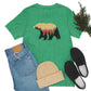 Outdoor POD Store. Camping Tee Collection. Bear Silhouette. Heather Kelly