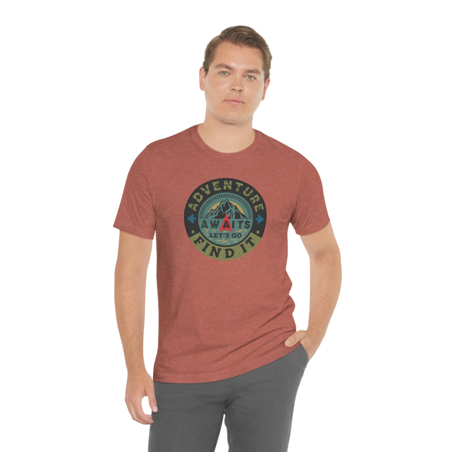 The Outdoor POD Store: Vintage Camping Tee Collection - Adventure Awaits Let's Go Find It. Heather Clay