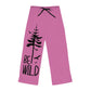 Women's Pajama Pants - Pink 'Be Wild'