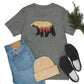 Outdoor POD Store. Camping Tee Collection. Bear Silhouette. Deep Heather