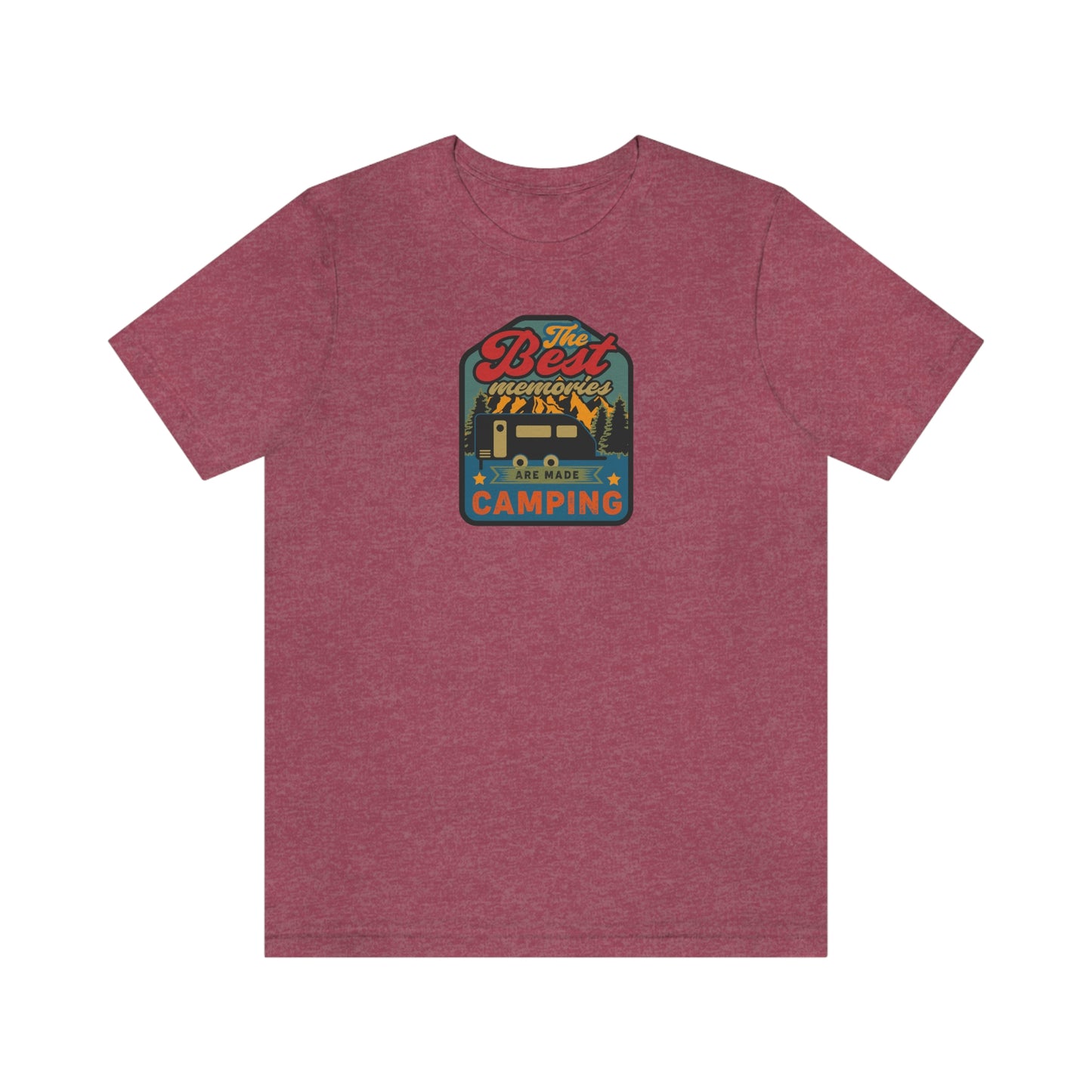 The Outdoor POD Store: Vintage Camping Tee Collection - The Best Memories are Made Camping. Heather Raspberry