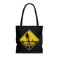 Funny Animal Meme Tote - Don't Poke The Nope Ropes - Black