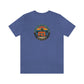 The Outdoor POD Store: Vintage Camping Tee - Eat, Sleep, Camp, Repeat. Heather Royal Blue