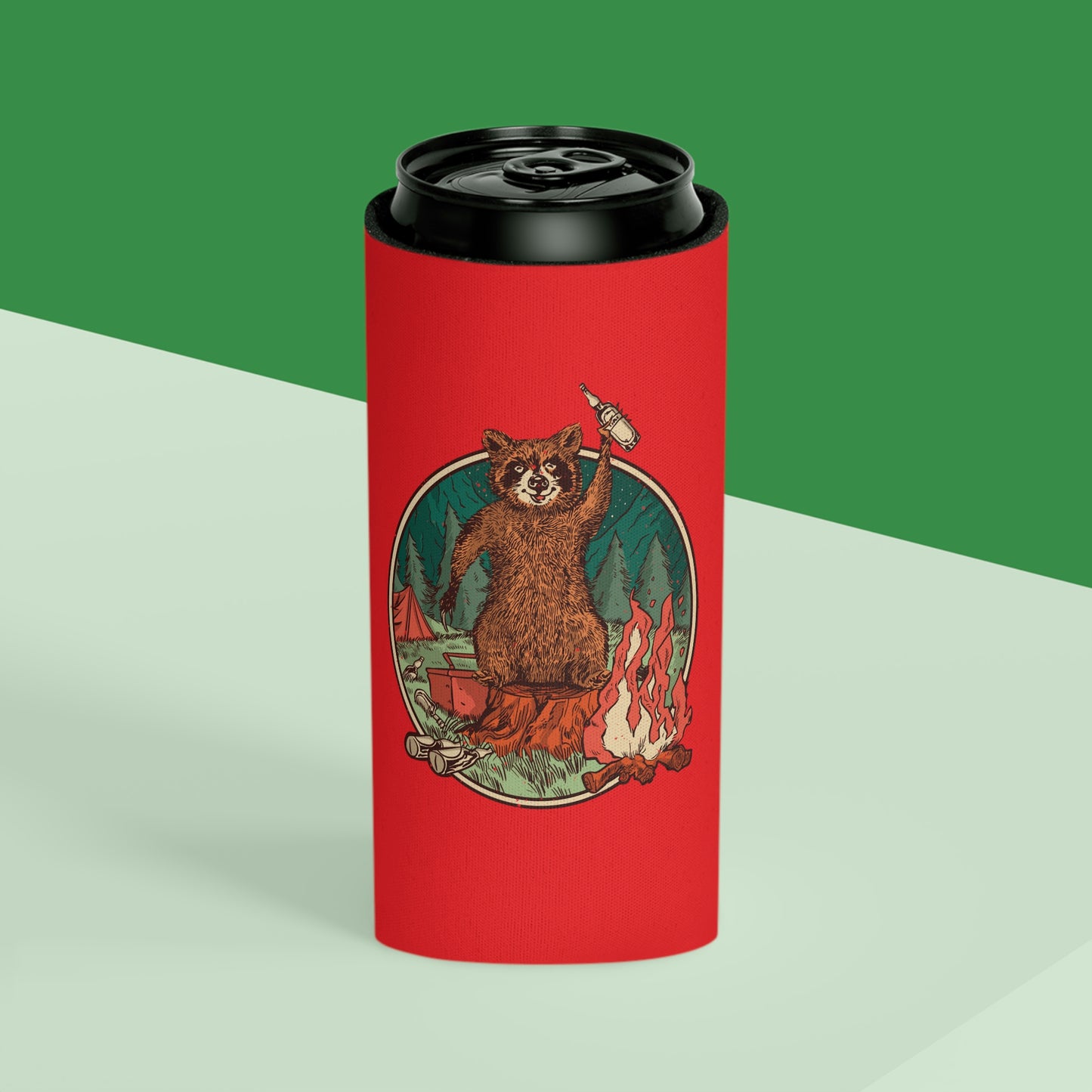 The Outdoor POD Store. Camping Koozie Collection. This is No Time To Be Sober. Ruby Red Slim