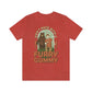 The Outdoor POD Store Funny Animal Meme Tee Collection. Don't Race with a Furry Gummy Bear. Heather Red