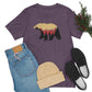 Outdoor POD Store. Camping Tee Collection. Bear Silhouette. Heather Team Purple