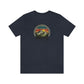 The Outdoor POD Store. Camping Tee Collection. Mountains. Heather Navy