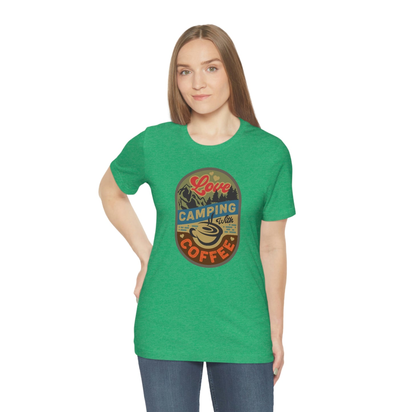 The Outdoor POD Store: Vintage Camping Tee - Love Camping with Coffee. Heather Kelly