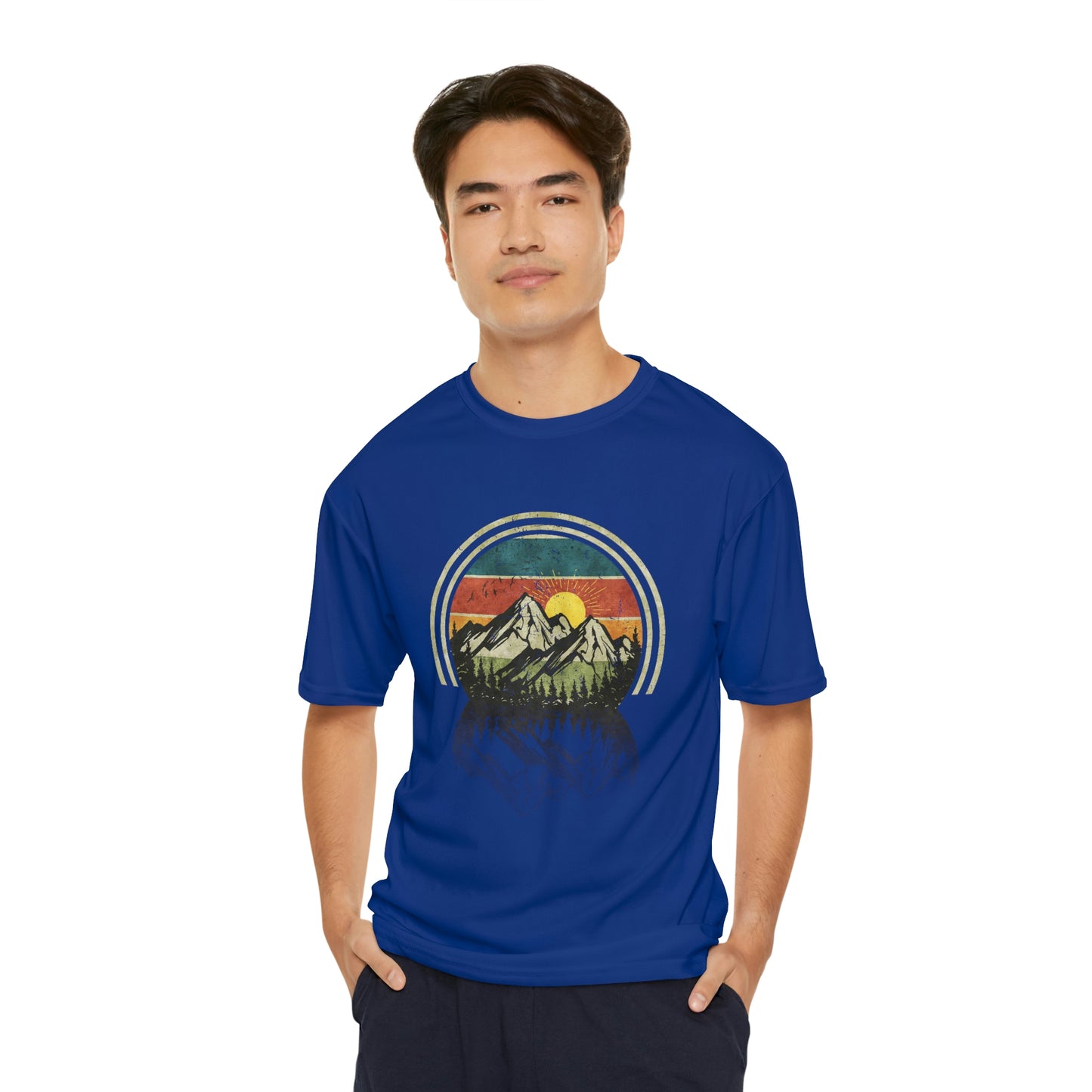 Men's Moisture Wicking T-Shirt - Mountains