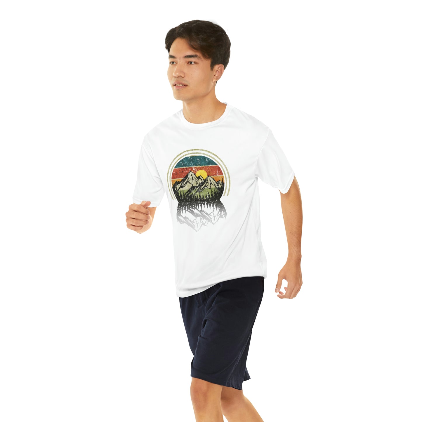 Men's Moisture Wicking T-Shirt - Mountains