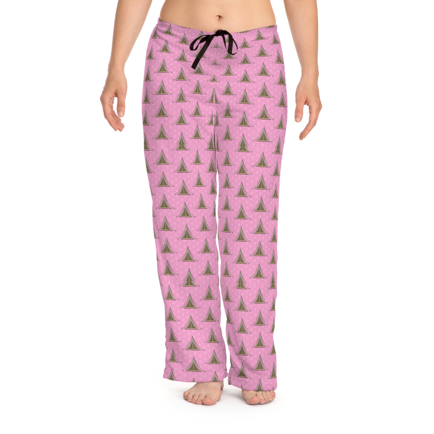 Women's Pajama Pants - Polka Dots and Tents