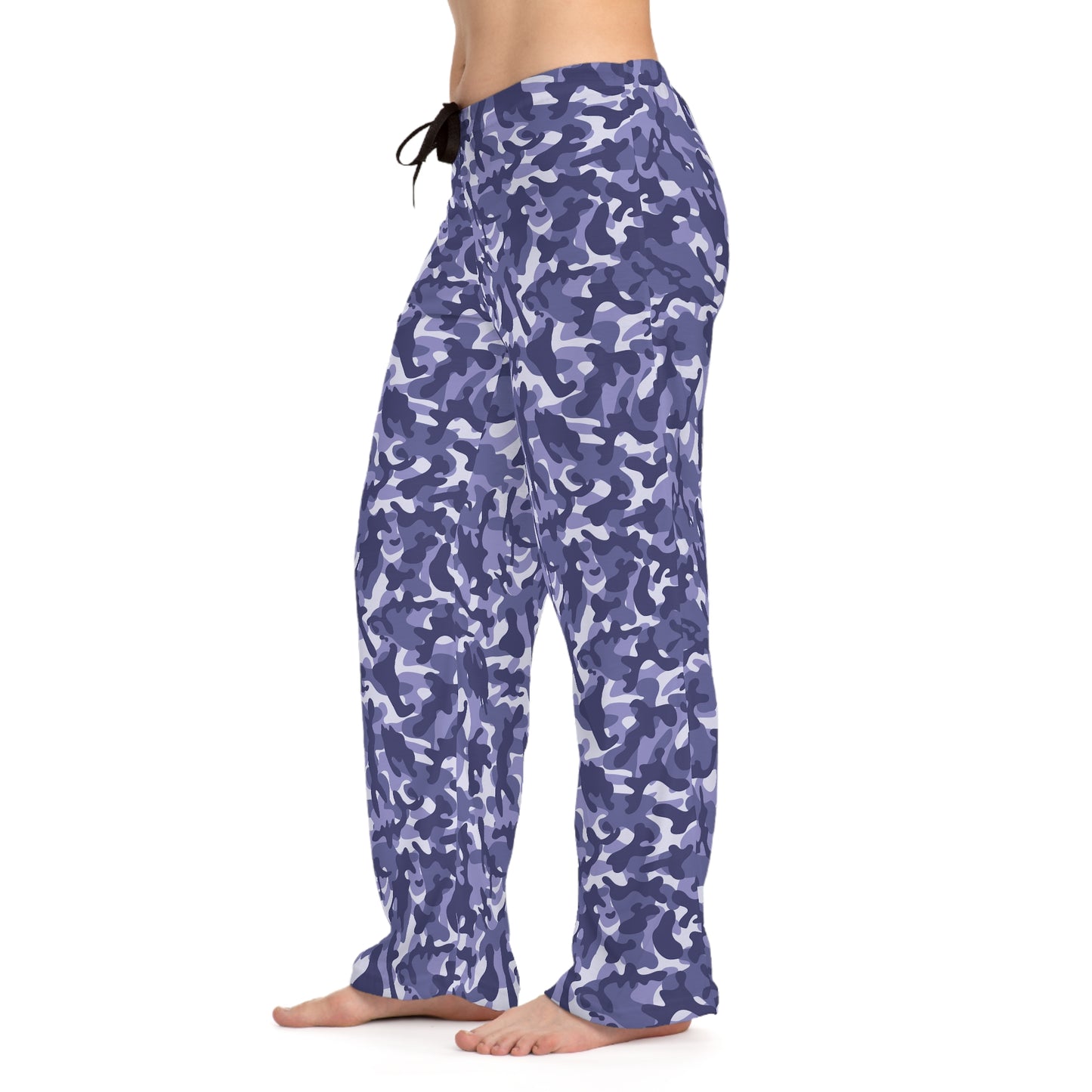 Women's Pajama Pants - Blue Camouflage