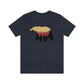 Outdoor POD Store. Camping Tee Collection. Bear Silhouette. Heather Navy