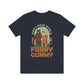 The Outdoor POD Store Funny Animal Meme Tee Collection. Don't Race with a Furry Gummy Bear. Heather Navy