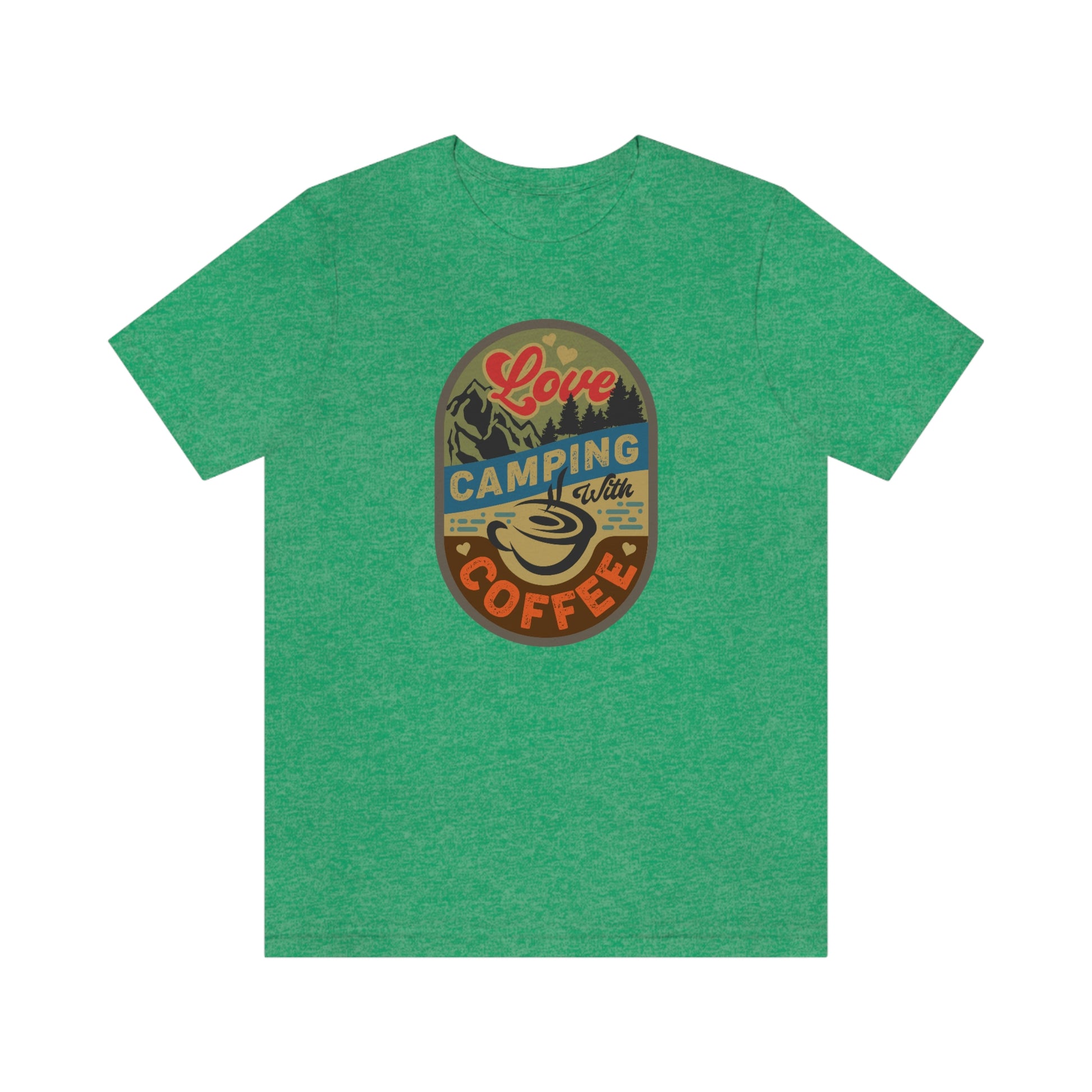 The Outdoor POD Store: Vintage Camping Tee - Love Camping with Coffee. Heather Kelly