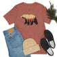 Outdoor POD Store. Camping Tee Collection. Bear Silhouette. Heather Clay