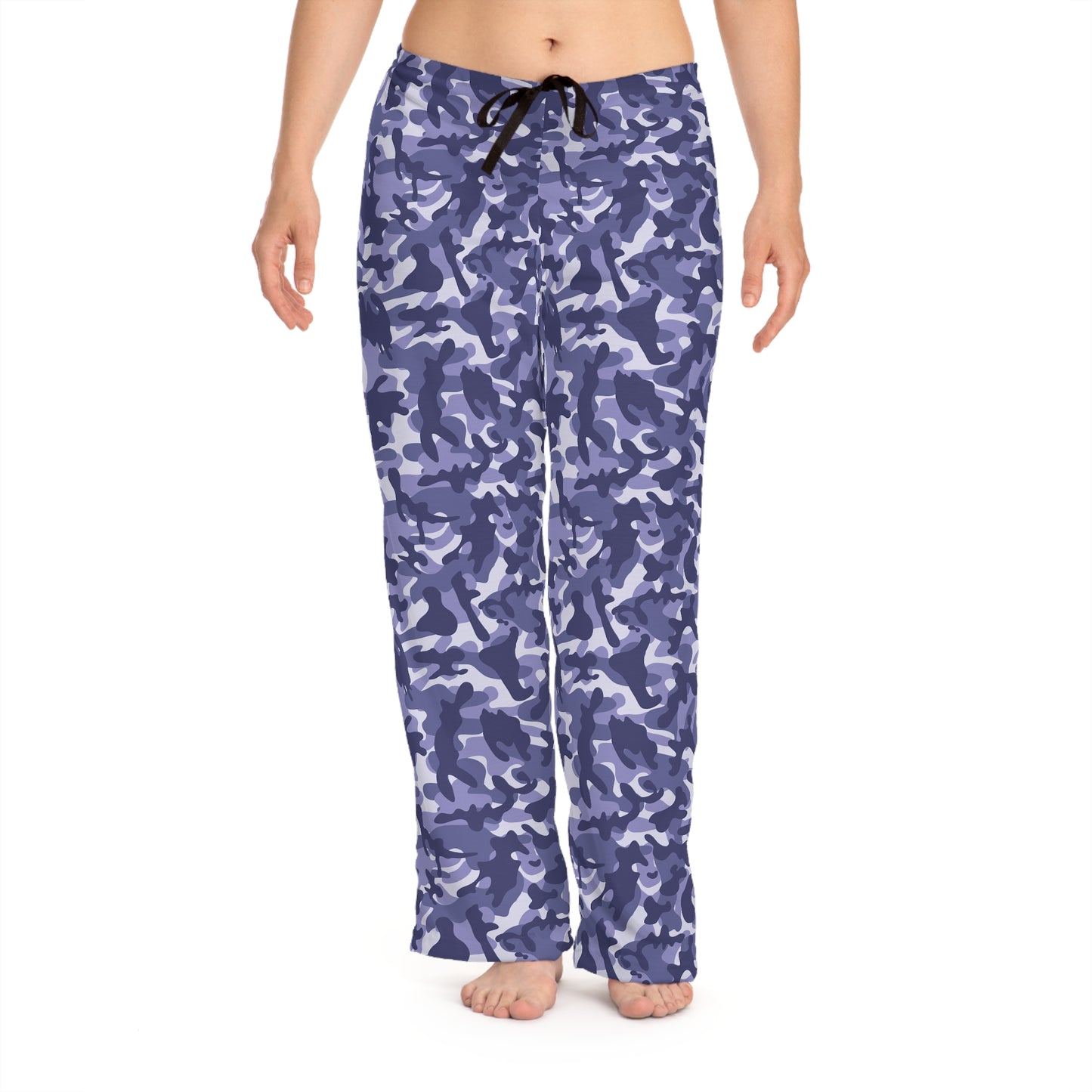 Women's Pajama Pants - Blue Camouflage