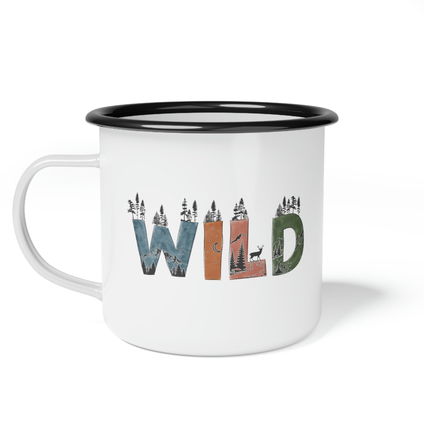 Enamel Camping Coffee Mug - WILD