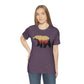 Outdoor POD Store. Camping Tee Collection. Bear Silhouette. Heather Team Purple