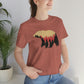 Outdoor POD Store. Camping Tee Collection. Bear Silhouette. Heather Clay