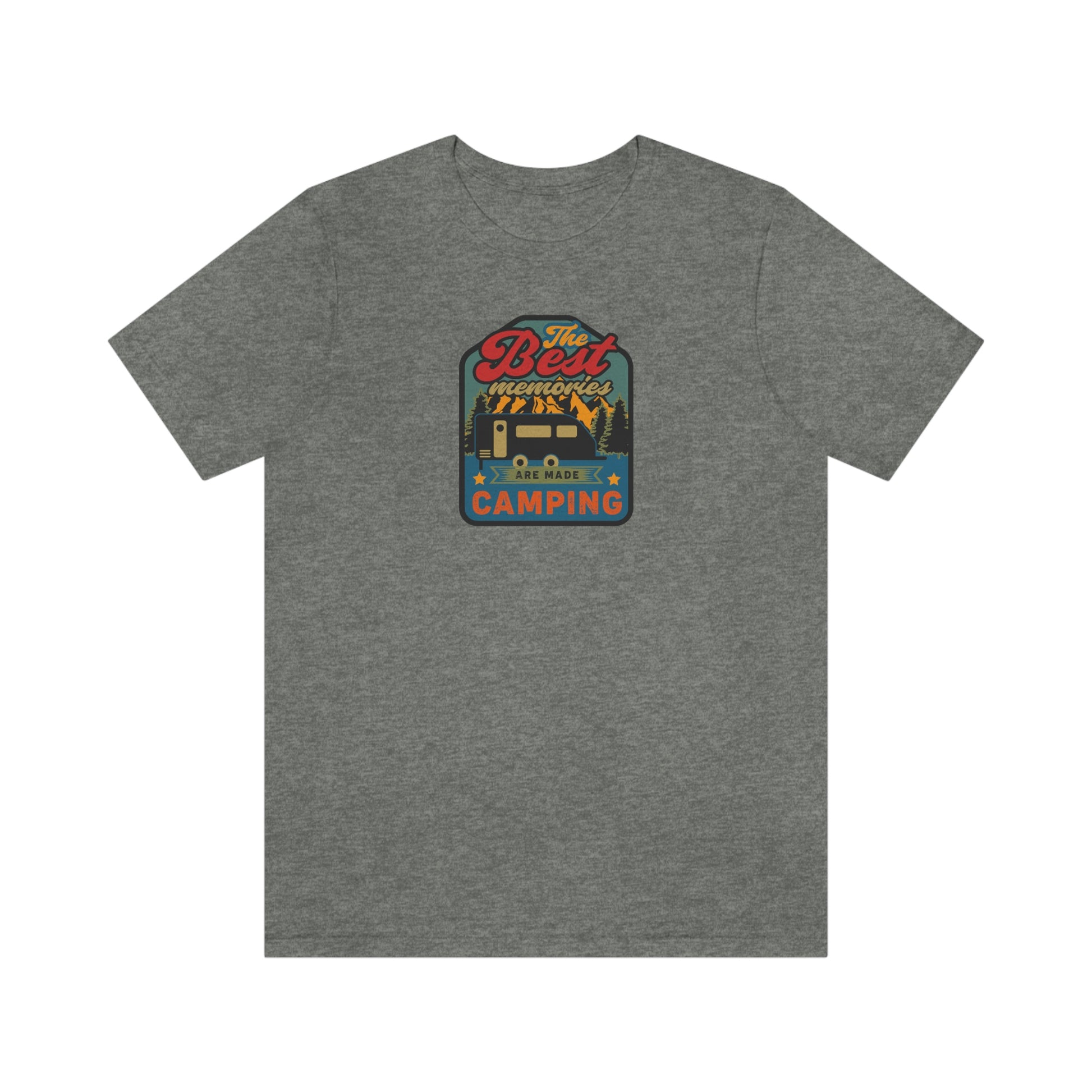 The Outdoor POD Store: Vintage Camping Tee Collection - The Best Memories are Made Camping. Deep Heather