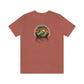 The Outdoor POD Store. Camping Tee Collection. Mountains. Heather Clay