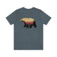 Outdoor POD Store. Camping Tee Collection. Bear Silhouette. Heather Slate